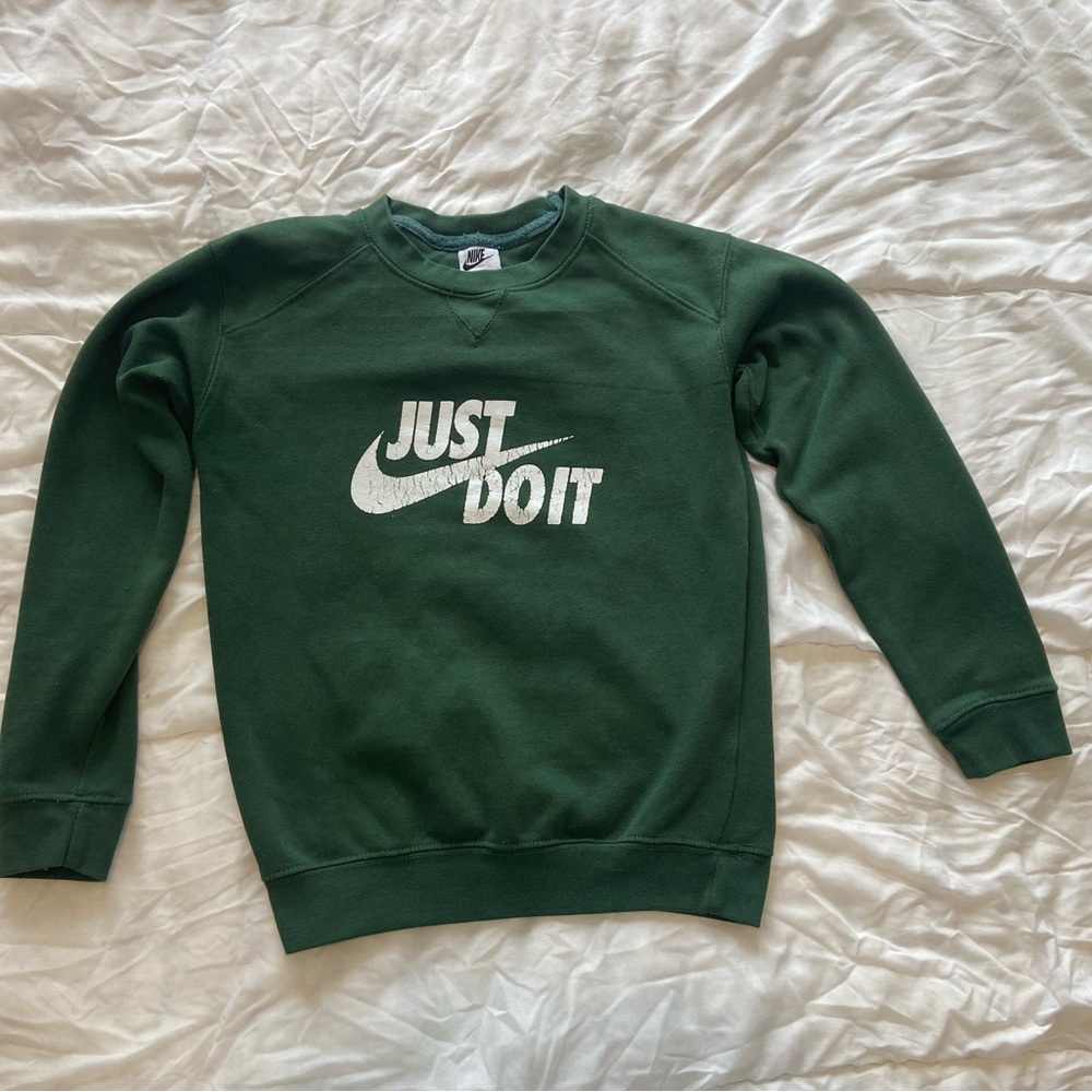Nike Just Do It Green Crewneck Sweater